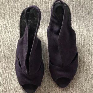 Navy Blue peep toe heels